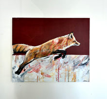 20" x 24" Original Painting of a Fox. - "Flight"