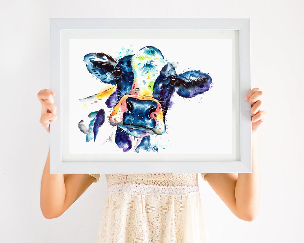Cow Watercolor Art - 3