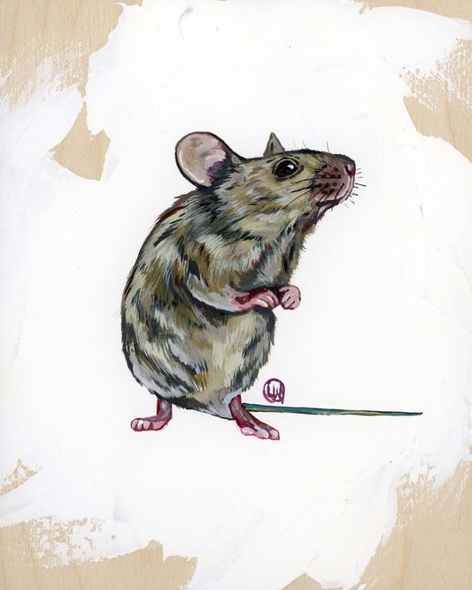 8"x10" Portrait of a Mouse - "Cheeze Please"