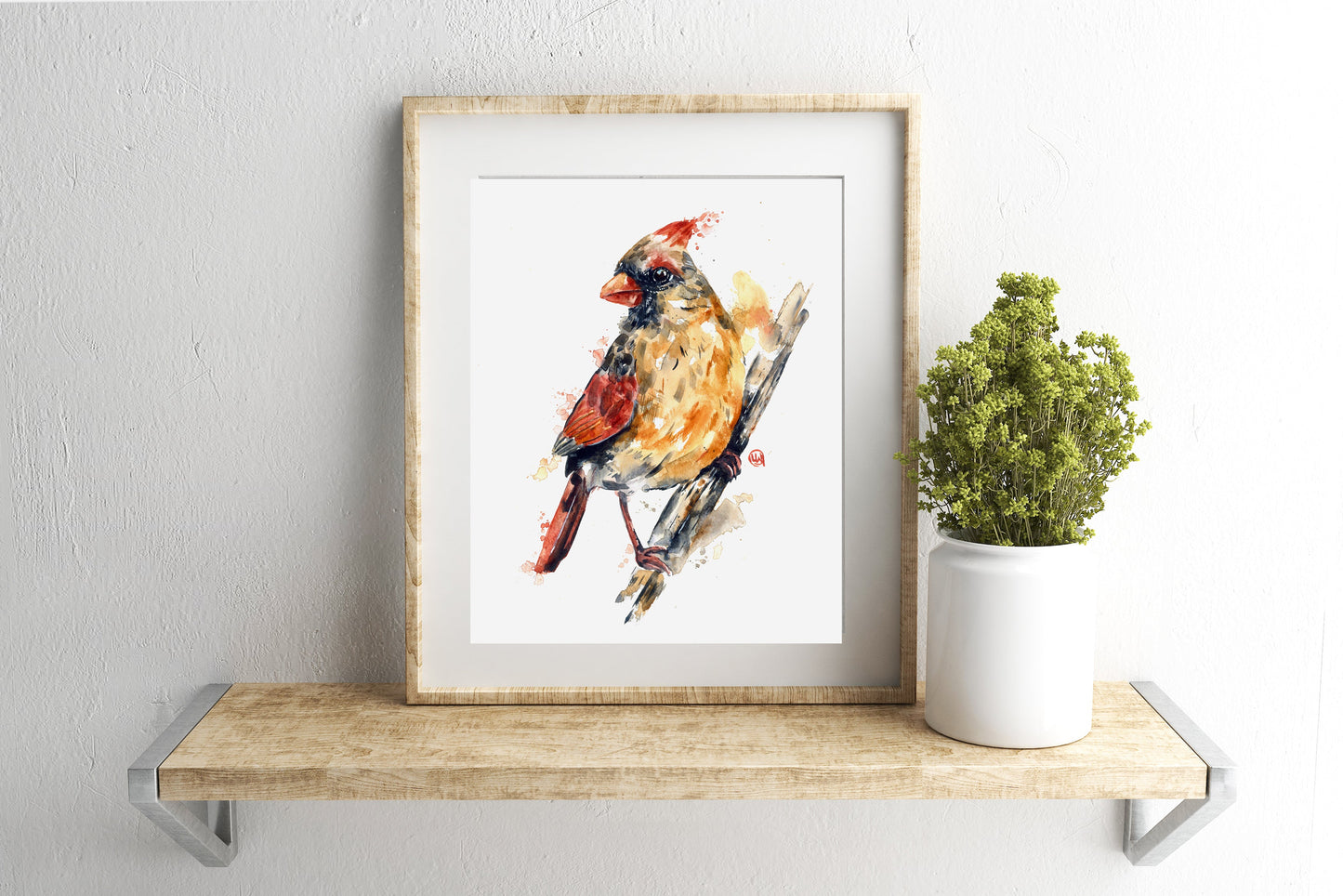 Female Cardinal Painting - 7