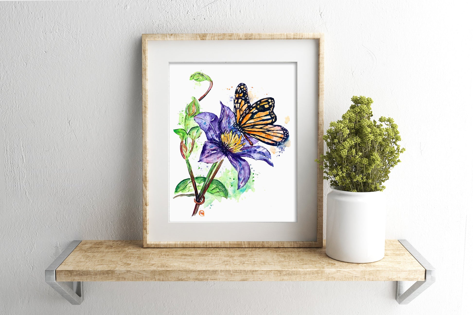 Monarch Watercolor Art Print - 3