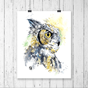 Owl Watercolor Art - 1