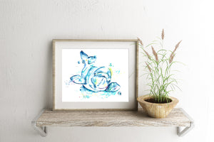 Baby Beluga Art Print