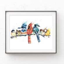 Birds on A Branch "Peeps" Watercolor Art Print