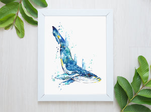 Humpback Whale Watercolor - 1