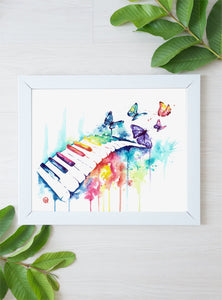 Colorful Piano Canvas