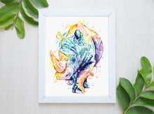 Rhino Print by Whitehouse Art | Rhino Painting