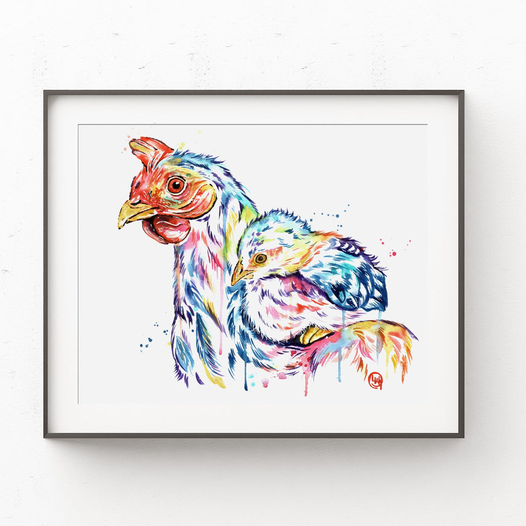 Chicken Watercolor Painting - 0