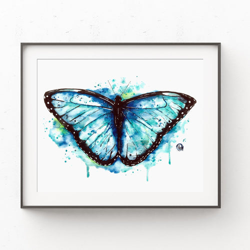 Blue Butterfly Painting - 1