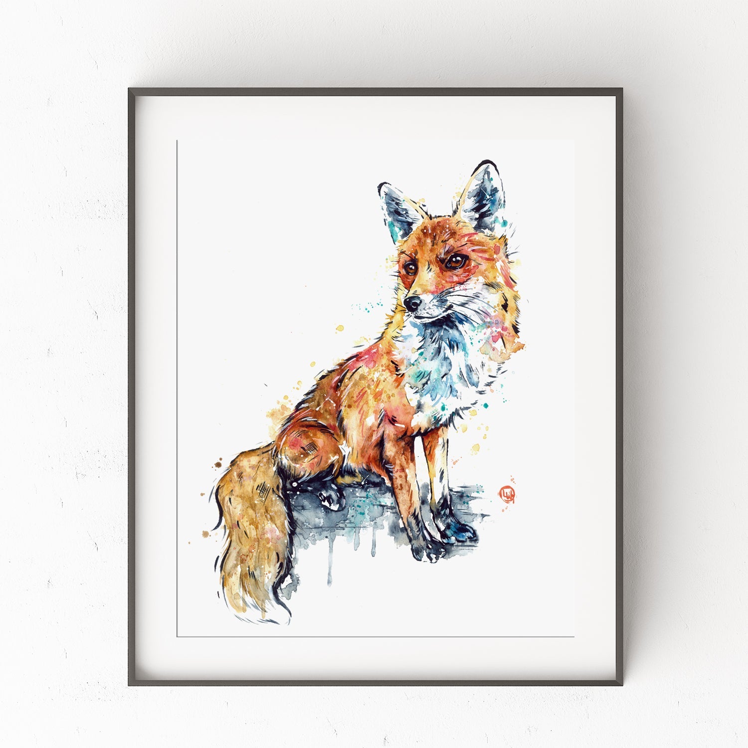 Fox Watercolor Painting - 0