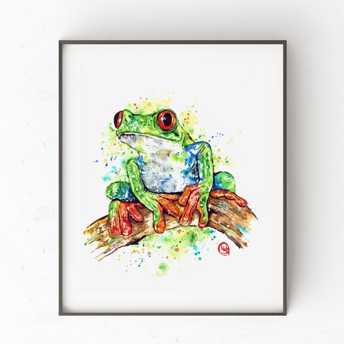 Frog Watercolor Painting
