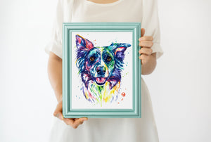 Border Collie Painting - 4