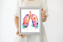 Lungs Watercolor Painting Art Print