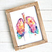 Lungs Watercolor Painting Art Print