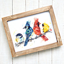 Birds of a Feather Flock Together - Watercolor Art Print