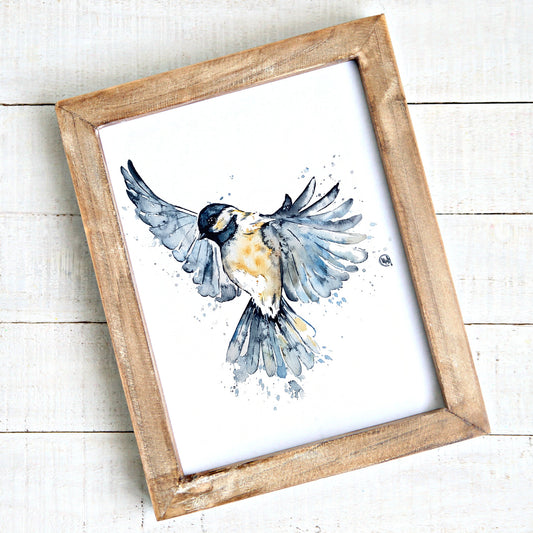 Chickadee Watercolor Art - 0