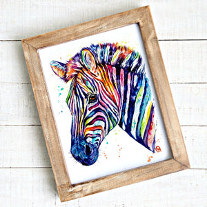 Rainbow Zebra Painting - 5