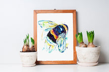 Bumble Bee Watercolor Painting by Lisa Whitehouse