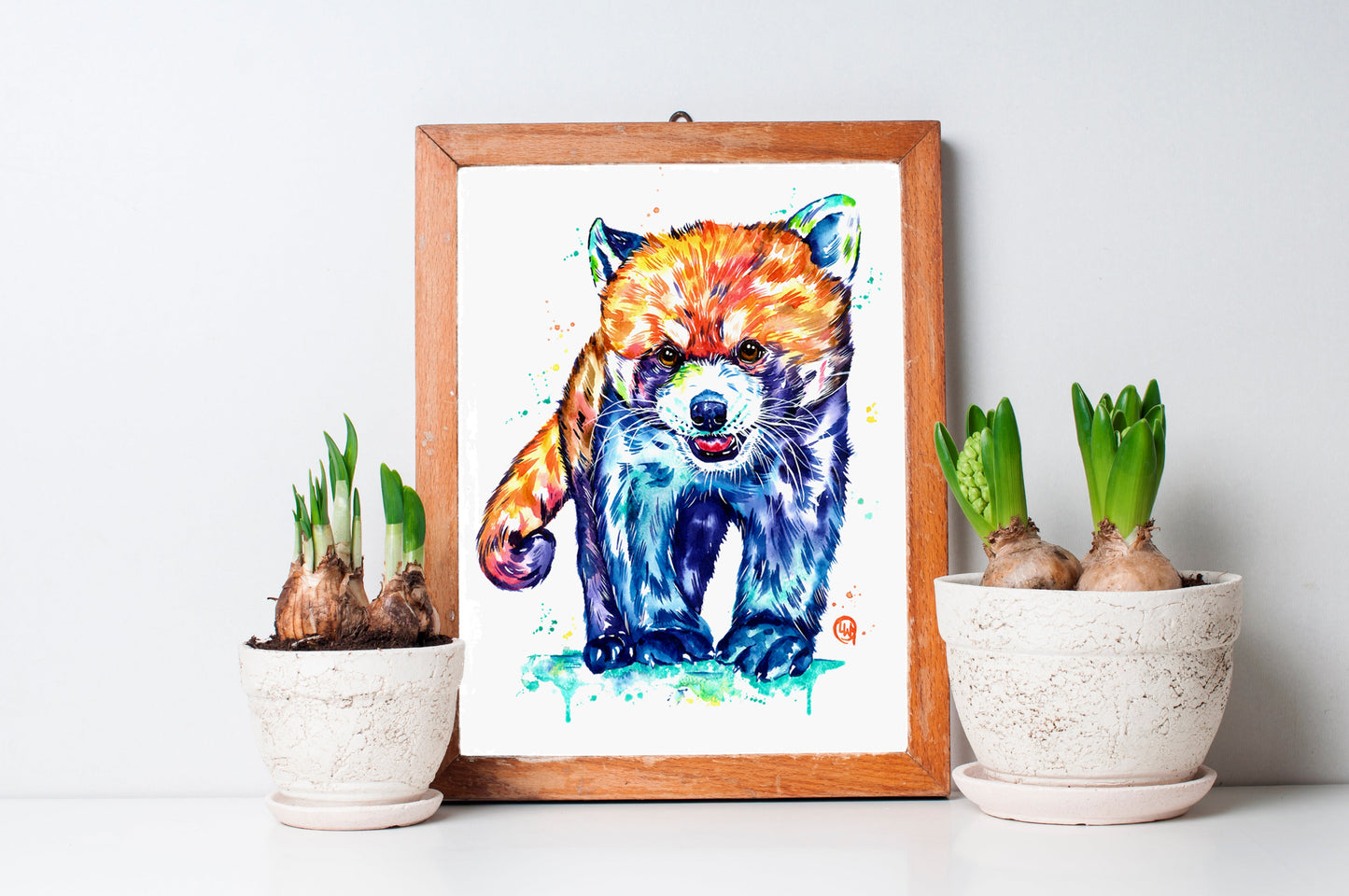 Red Panda Watercolor Painting - 4