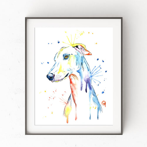 Greyhound Watercolor Painting - 3