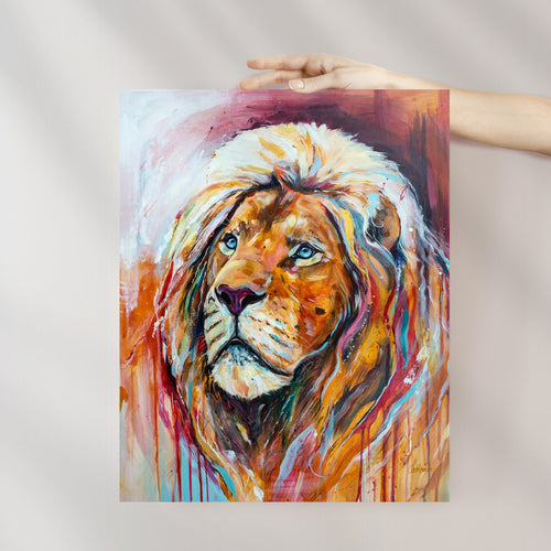 Art Print of Original Painting by Lisa Whitehouse - Lion titled 
