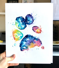custom colorful paw print