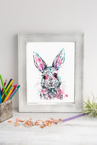 Bunny - Watercolor Painting of a rabbit