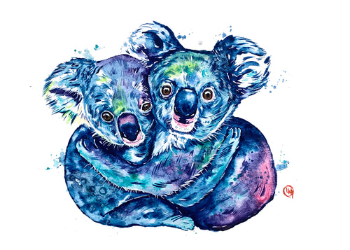 Original Koala Watercolor Painting
