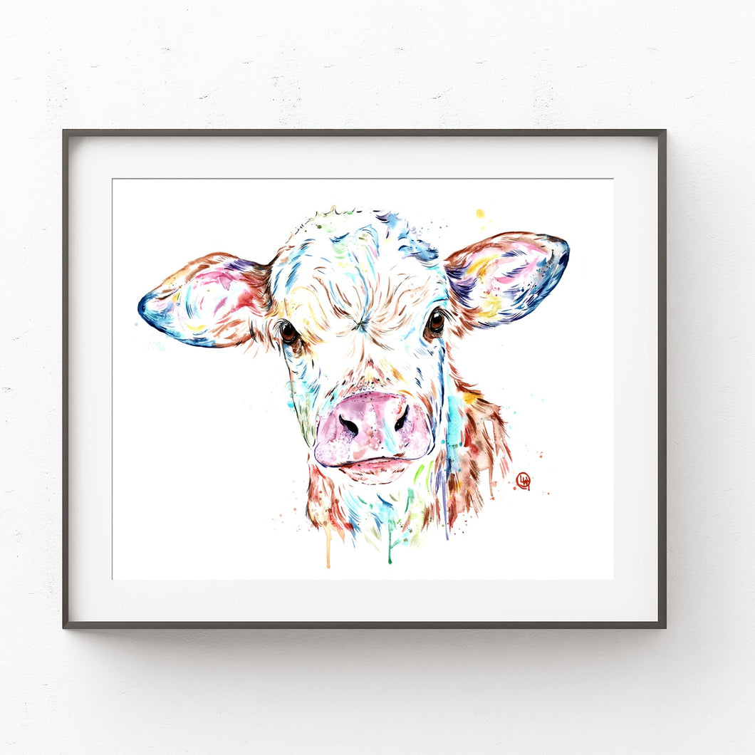 Calf / Baby Cow Art Print - 1