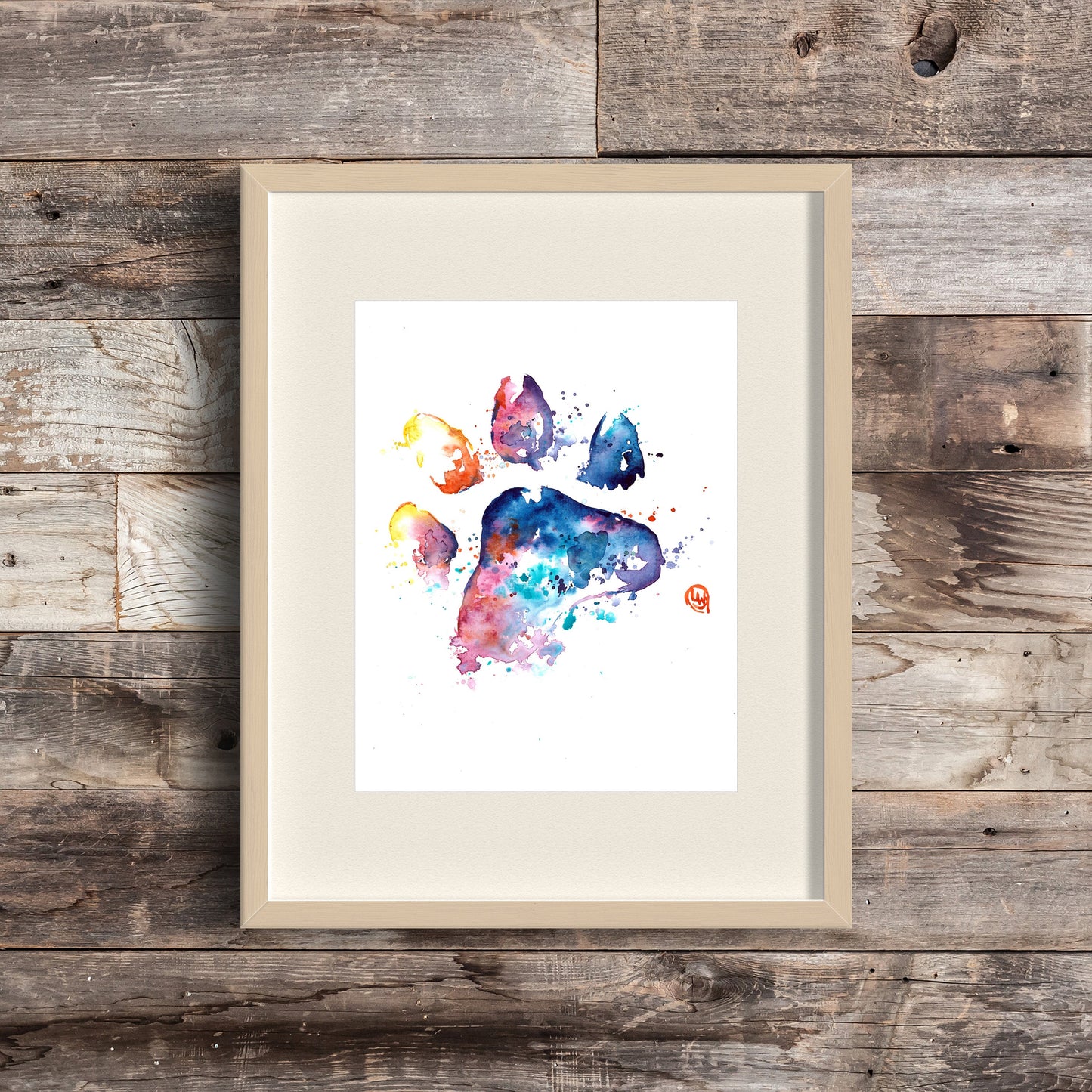 Paw Print Watercolor - 2