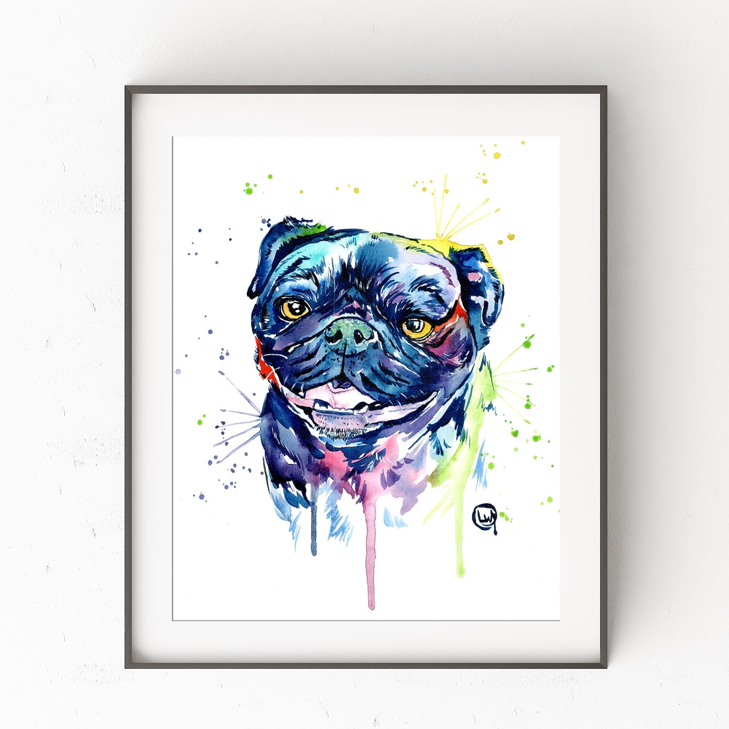 Black Pug Art - 0