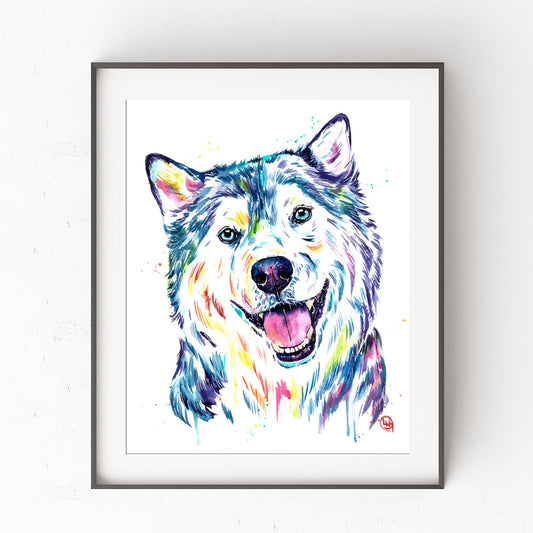 Siberian husky art print - 0