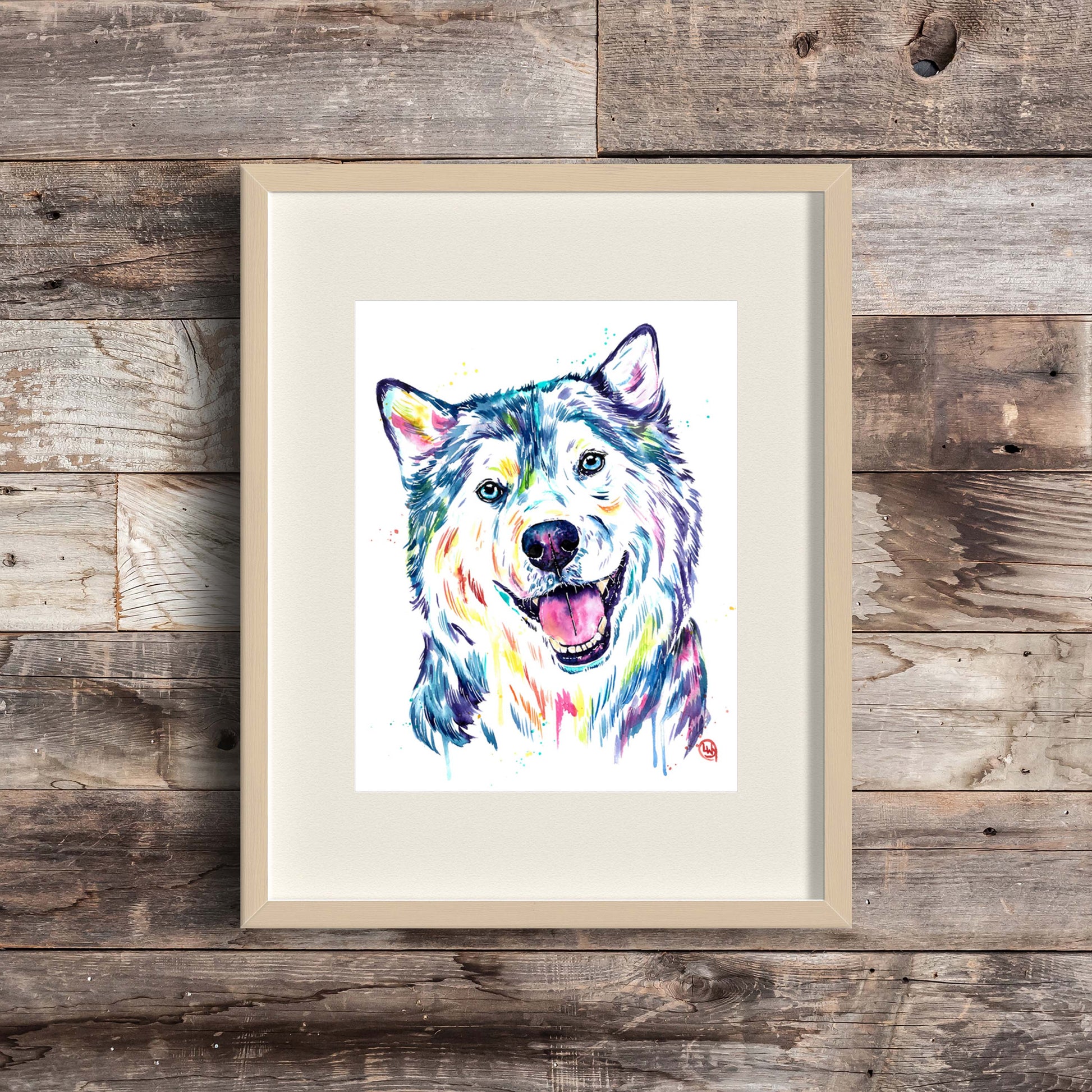 Siberian husky art print - 4
