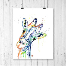 giraffe art print - 0