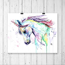 Unicorn Colorful Watercolor Painting