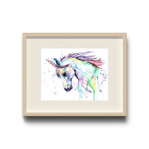 Unicorn Colorful Watercolor Painting