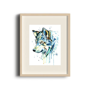 Wolf Watercolor Painting