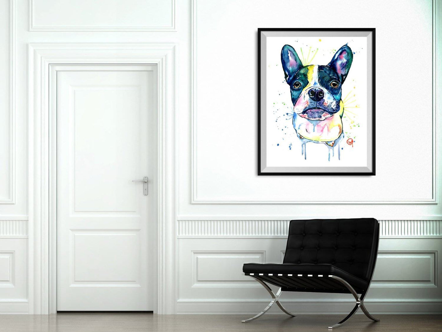 French Bull Dog Boston Terrier Art - 3