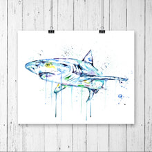 Shark Watercolour Painting