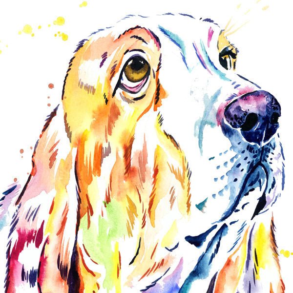 Basset Hound Painting - 3