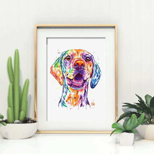 Vizsla Dog Print by Whitehouse Art | titled 