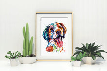 Brittany Spaniel Watercolor Dog Painting